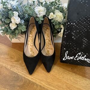 Sam Edelman black kitten hill pumps LIKE NEW